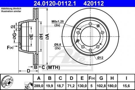 Гальмівний диск ATE 24012001121