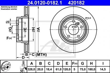 Гальмівний диск ATE 24.0120-0182.1