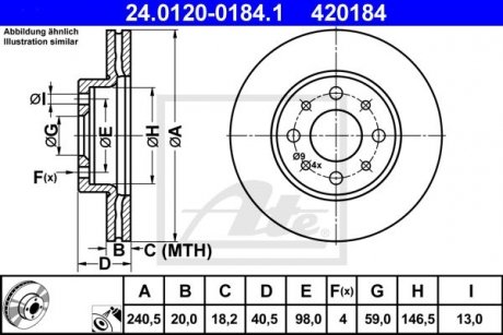 Тормозной диск ATE 24.0120-0184.1 (фото 1)