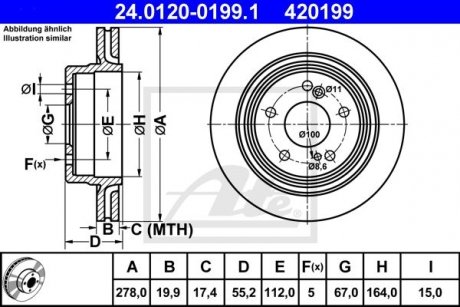 Тормозной диск ATE 24.0120-0199.1 (фото 1)