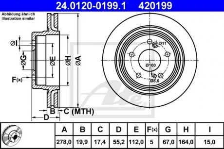 Тормозной диск ATE 24.0120-0199.1