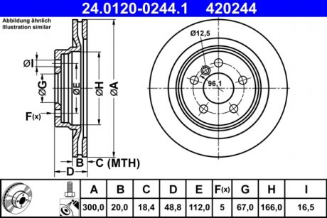 Гальмівний диск ATE 24.0120-0244.1 (фото 1)