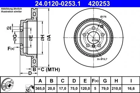 Диск тормозной ATE 24012002531