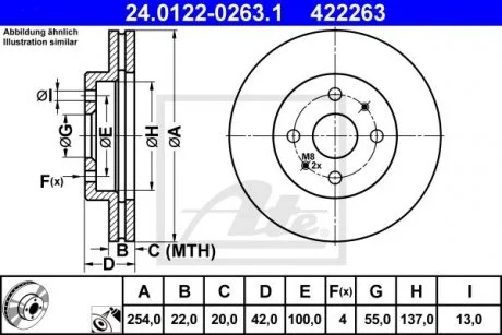 Гальмівний диск ATE 24.0122-0263.1