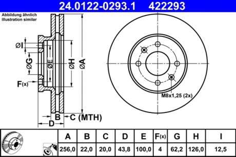 Гальмівний диск ATE 24.0122-0293.1