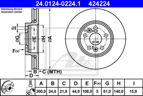 Гальмівний диск ATE 24.0124-0224.1