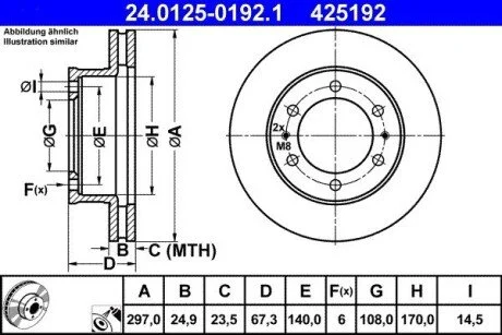 Гальмівний диск ATE 24.0125-0192.1