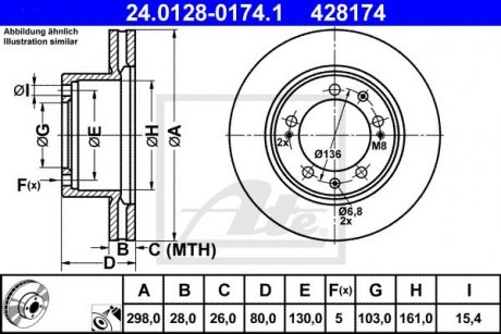 Тормозной диск ATE 24.0128-0174.1