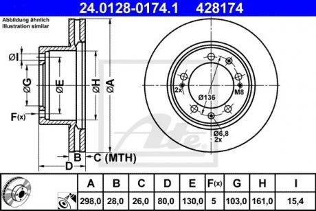 Тормозной диск ATE 24.0128-0174.1