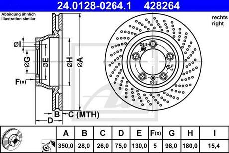 Тормозной диск ATE 24.0128-0264.1