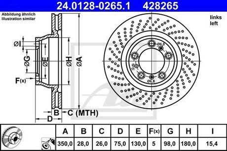 Тормозной диск ATE 24.0128-0265.1