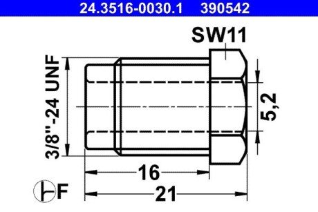 З\'єднувач гальмівних трубок 24.3516-0030.1 ATE 24351600301 (фото 1)