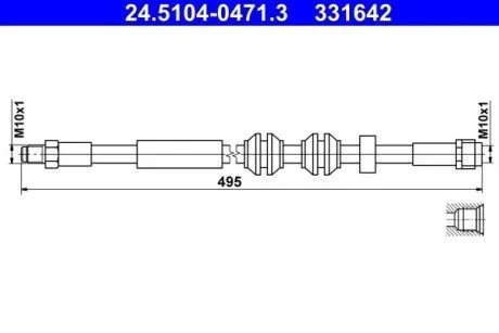 Brake Hose ATE 24510404713