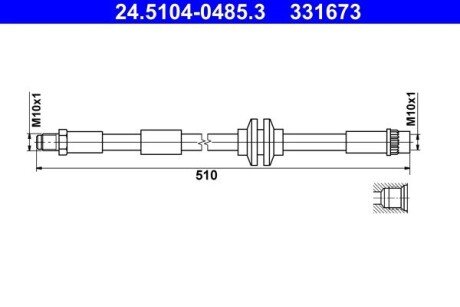 PRZEWOD HAM.PRZOD L/P ATE 24510404853