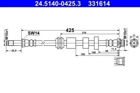 PRZEWУD HAM. VOLVO V40 15- ATE 24514004253