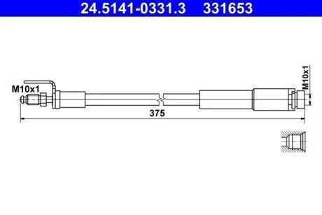 PRZEWOD HAM.PRZOD L/P ATE 24514103313