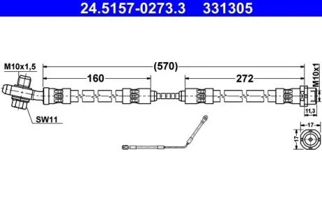 Przewвd hamulw. 83.1064-0060.3 ATE 24515702733