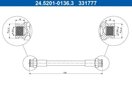 PRZEWOD HAM ELAST TYL L/P ATE 24520101363