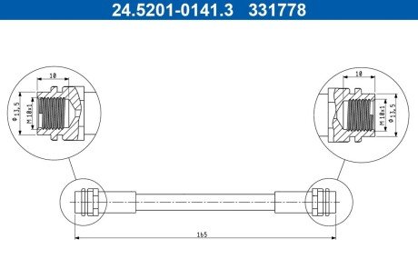 PRZEWOD HAM ELAST TYL L/P ATE 24520101413