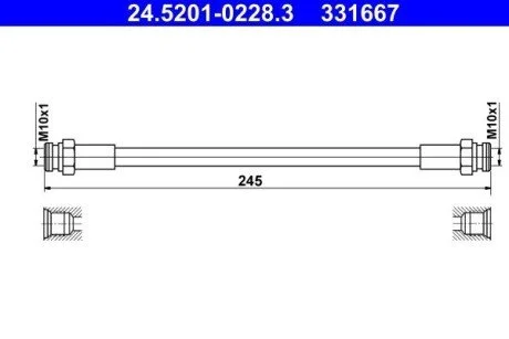 PRZEWOD HAM.TYL L/P ATE 24520102283