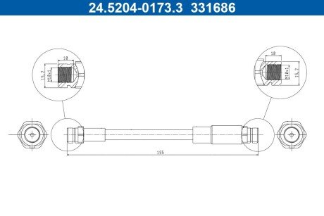 PRZEWOD HAM ELAST TYL L/P ATE 24520401733