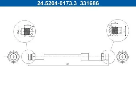 PRZEWOD HAM ELAST TYL L/P ATE 24520401733