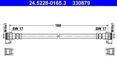 Шланг гальмівний ATE 24522801653