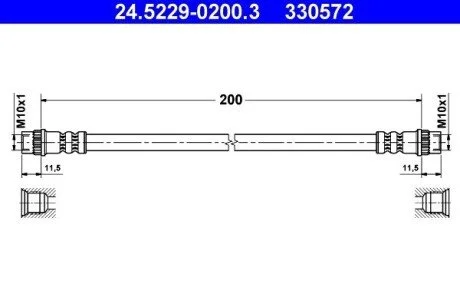 Шланг гальмівний ATE 24522902003