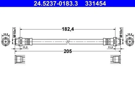 Гальмівний шланг ATE 24523701833