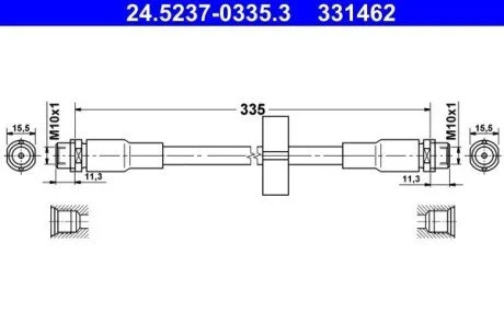 Шланг тормозной AUDI ALLROAD 00- ATE 24523703353