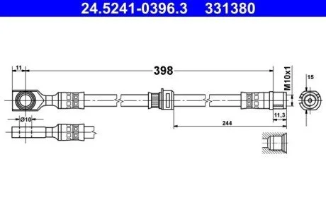 Przewвd hamul. 83.7207-0396.3 ATE 24524103963
