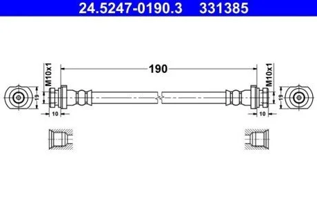 Шланг гальмівний ATE 24524701903