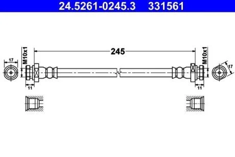 PRZEWУD HAM. HYUNDAI I10 13- ATE 24526102453