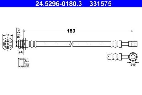 PRZEWУD HAM 24.5296-0180.3 SUZUKI SWIFT IV 1.2 10-, 1.3DDIS 10- ATE 24529601803