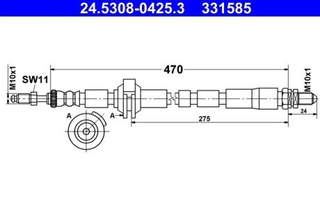 Brake Hose ATE 24530804253