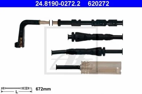 Датчик зносу,гальм.колодки ATE 24.8190-0272.2