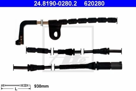 Датчик зносу,гальм.колодки ATE 24.8190-0280.2