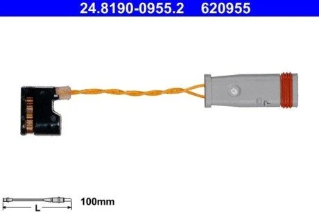 Датчик зносу,гальм.колодки ATE 24.8190-0955.2