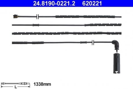 Датчик зносу гальмівних колодок ATE 620221 (фото 1)