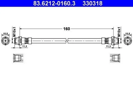 Тормозной шланг ATE 83621201603