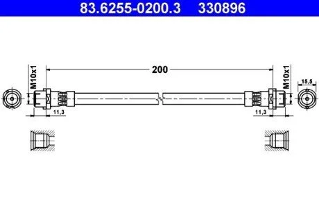 Шланг гальмівний ATE 83625502003