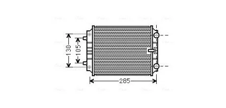Радіатор, Система охолодження двигуна 8K0121212B VAG AVA COOLING AI2299