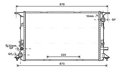 Радіатор, Система охолодження двигуна 4H0121251B VAG AVA COOLING AI2328 (фото 1)