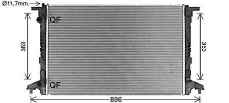 Радіатор охолодження VAG (вир-во AVA) AVA COOLING AI2440