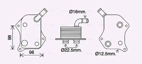 Радиатор масляный VW PASSAT (2001) 2.0 (AVA) AVA COOLING AI3414