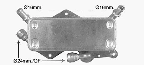 Радиатор масляный КПП Audi A6 (10-), A7 Sportback (10-) AVA AVA COOLING AI3442