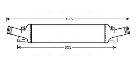 Охолоджувач наддувального повітря 8K0145805P VAG AVA COOLING AI4294