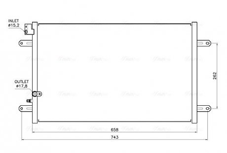 Радіатор кондиціонера Audi A6 2.0-5.2 04-11 AVA COOLING AI5458