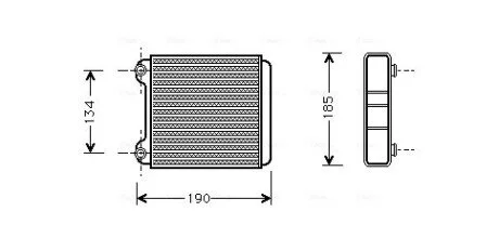 Радіатор пічки (опалення) audi a8 d2 1994 - 2005 AVA COOLING AI6183