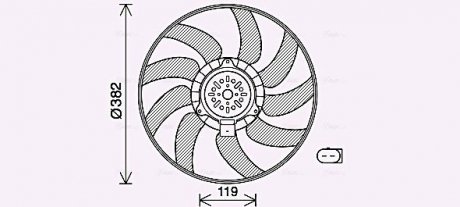 Вентилятор, охлаждение двигателя AVA COOLING AI7519